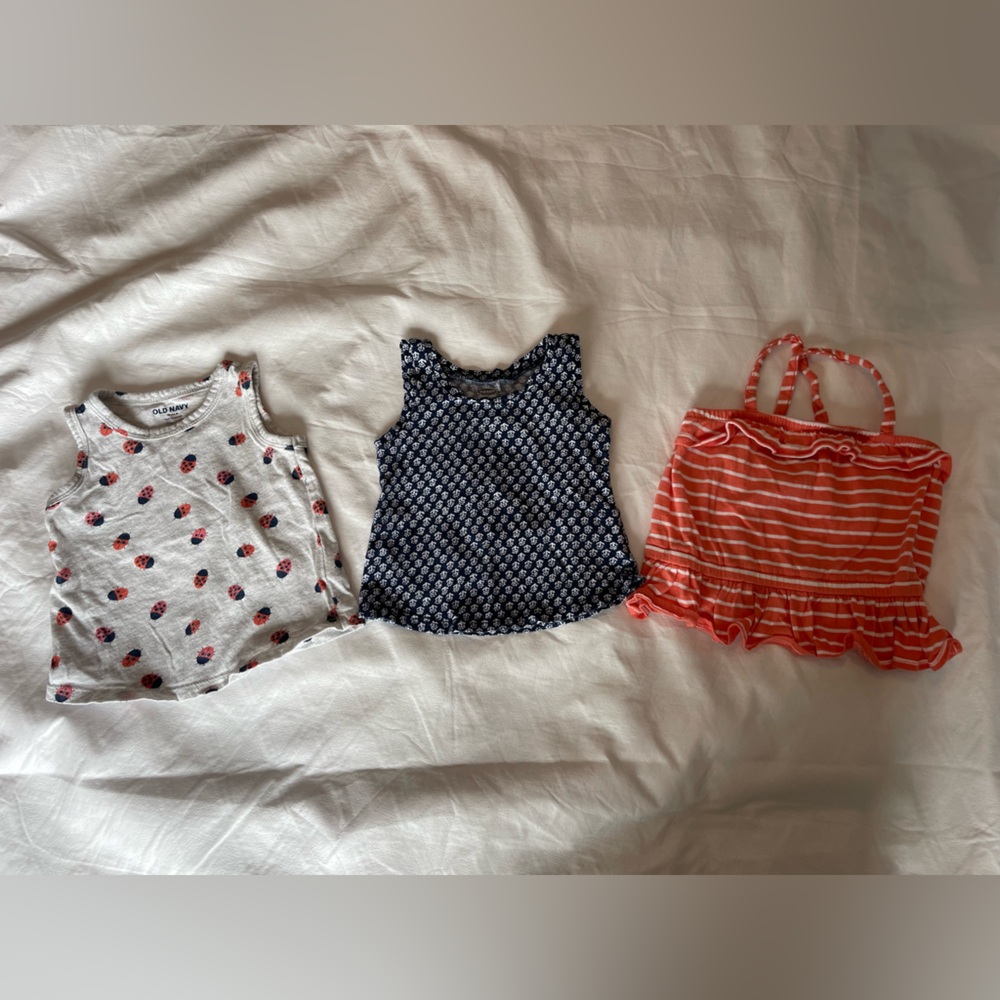 Old Navy Kids Tank Tops - White, Navy, and Coral